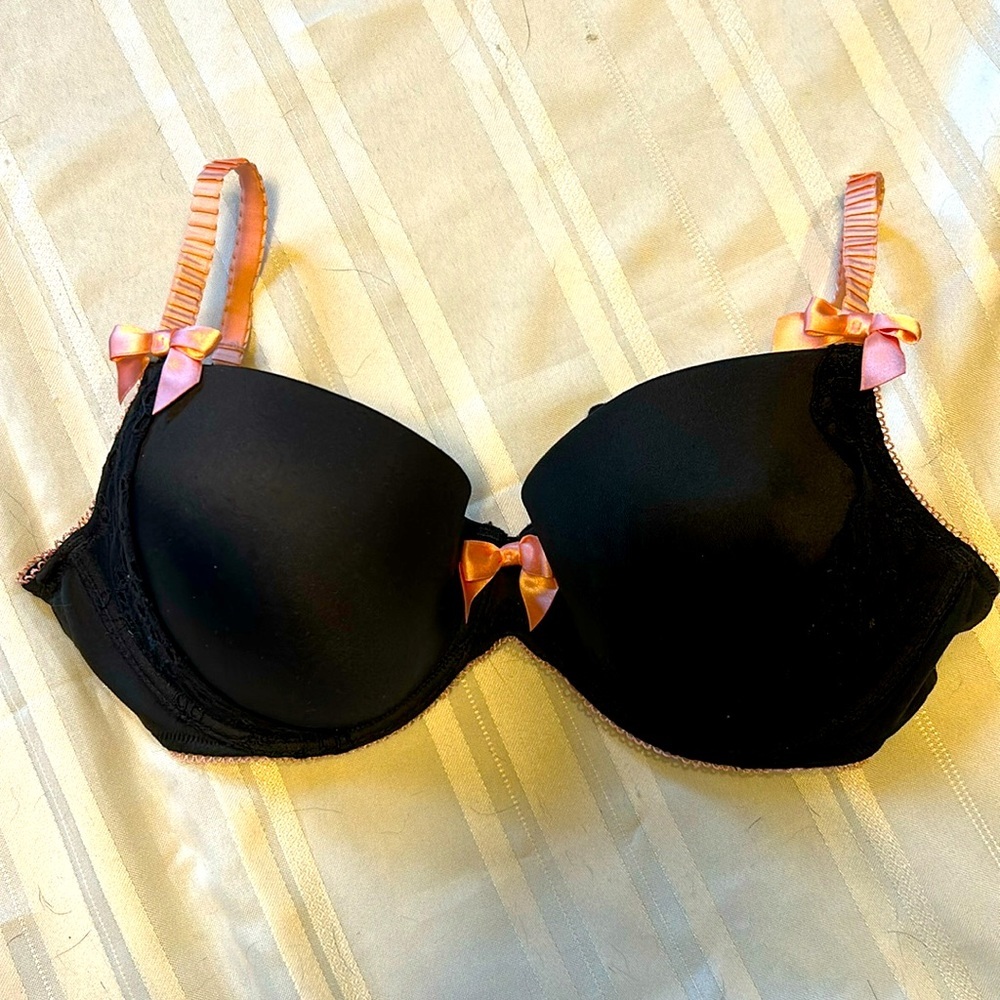 Black & Pink Lace Bra
